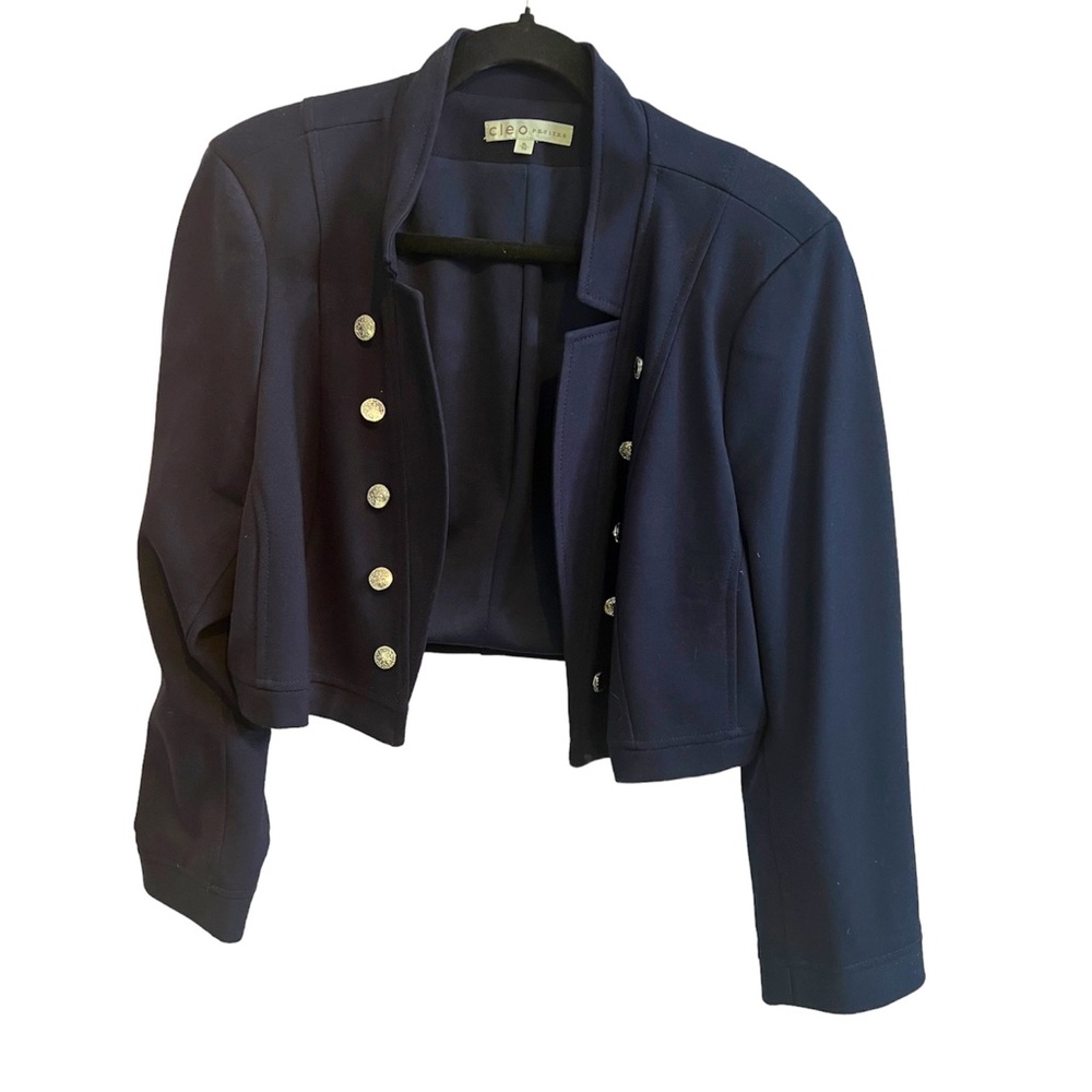 Military Cropped Short Jacket - Lined